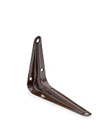 Кронштейн стальной с ребром жесткости, коричневый 75x100мм (шт)