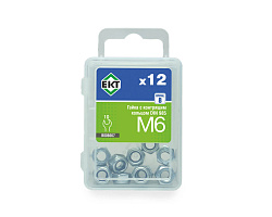 Гайка    М6 с контрящим кольцом, DIN 985, цинк, прочн.8 (упак/12шт)