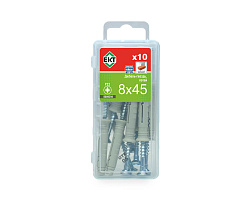 Дюбель-гвоздь GL, 8x45 потай, нейлон, ЕКТ (мини-конт./10шт)