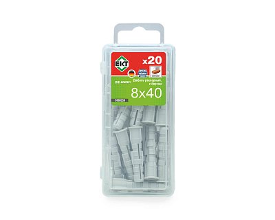 Распорный дюбель с бортом KEW KSD S 8х40, НЕЙЛОН (упак/20шт)