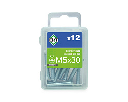 Винт 5х 30 пот. гол. POZI, цинк, DIN 965 (упак/12шт)