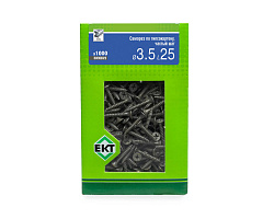 Саморез по ГК 3.5х25 частый шаг (к металлу), фосфат., в коробке с окном, ЕКТ (упак/1.000шт)