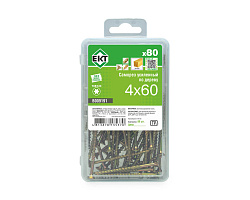 Саморез усиленный по дереву TORX20 4.0x60, потай, желт. цинк (упак/80шт)