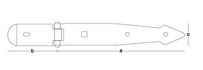 Петля ленточная для ворот с фиксацией 250x80x35x2 PLDVF-250 (шт)
