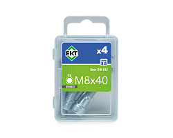 Винт  8х 40 с цилиндр.гол.и внутр.шестигр., цинк,прочн.8.8 DIN 912 (упак/4шт)