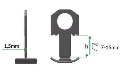 Основа 1,5мм для системы укладки плитки толщиной 7-15мм, серая KERN PRO (упак/100шт)
