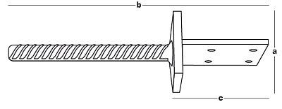 Закладная опора 91x338x130/8,0 PSW90 (шт)