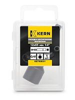 Насадка шестигранная магнитная 12х65мм 1/4" CrV в боксе KERN (упак/1шт)