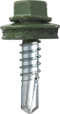 Саморез кровельный SRW-R, 4,8х35 сверло РТ3 RAL 6002 (зелёный) (упак/200шт)