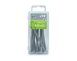 Болт с шестигранной головкой M6х70, DIN933, НЕРЖ. СТАЛЬ, ЕКТ (упак/10шт)