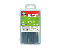 Дюбель-гвоздь GL, 10x120 потай, п/п, ЕКТ (пласт.конт./6шт)