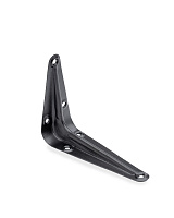 Кронштейн стальной с ребром жесткости, черный 75x100мм (упак/50шт)