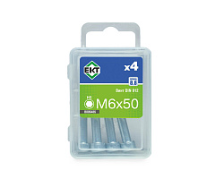 Винт  6х 50 с цилиндр. гол. и внутр. шестигр., цинк, прочн. 8.8 DIN912 (упак/4шт)