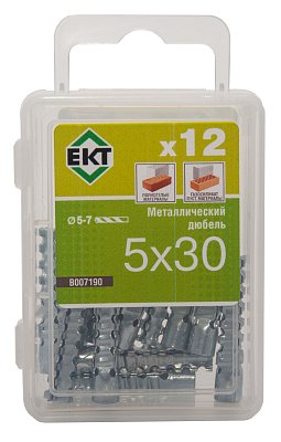 Универсальный металлический дюбель 5х30 (упак/12шт)