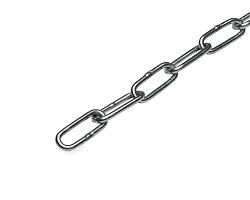 Цепь сварная LLC М4, длинное звено, DIN763, нерж. сталь А4 (м)