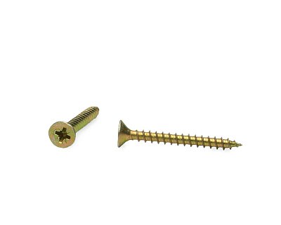 Саморез универсальный 4.5x40, желтый цинк, дой-пак S, МОНТАЖ (пакет/50шт)