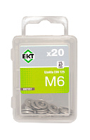 Шайба плоская М6, DIN125A, НЕРЖ. СТАЛЬ, ЕКТ (упак/20шт)