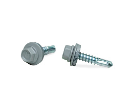 Саморез кровельный SRW-R, 5,5х25 сверло РТ3, RAL 7004 (серый) (упак/250шт)