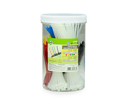 Набор цветных кабельных стяжек (упак/700шт)